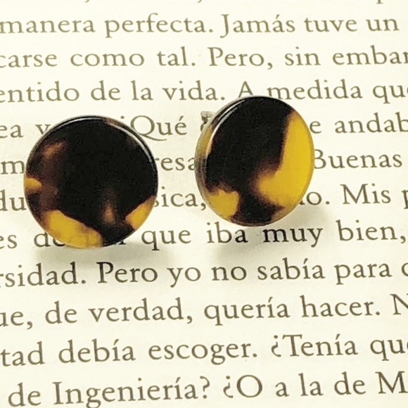 Alquimia Jewelry - NEW  ACRYLIC TORTOISE COIN EARRINGS